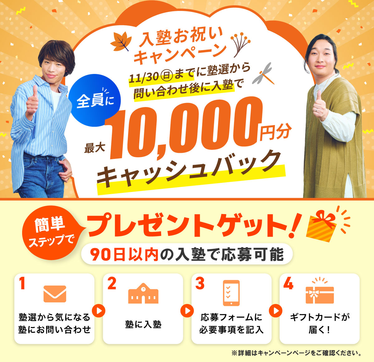 最大10,000円プレゼント